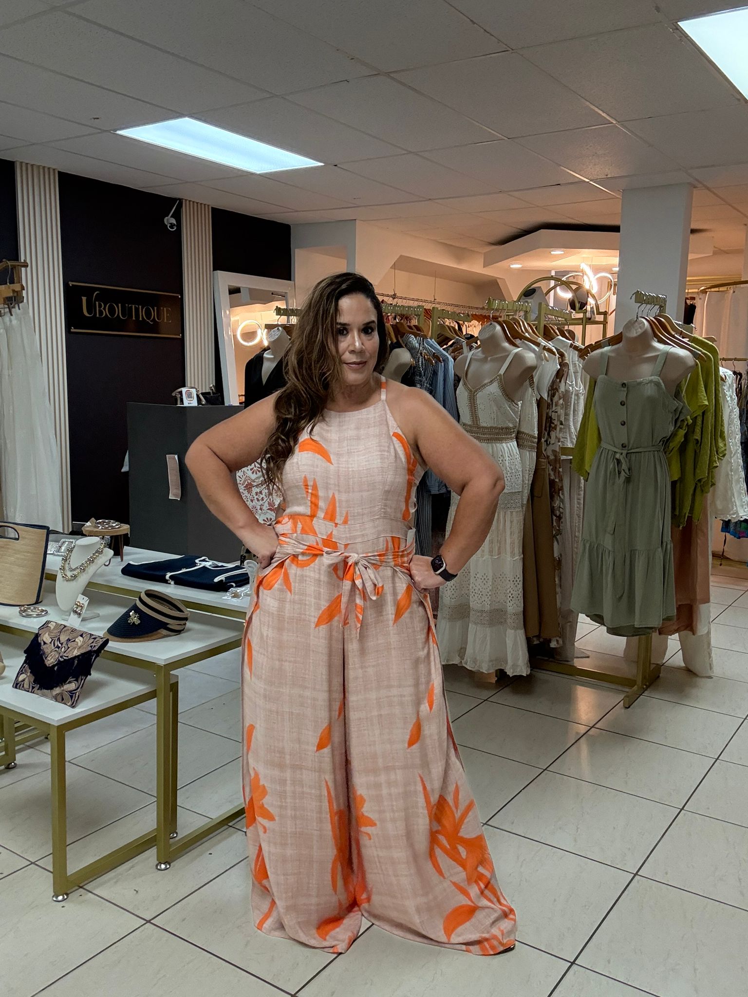 Leaf Jumpsuit orange