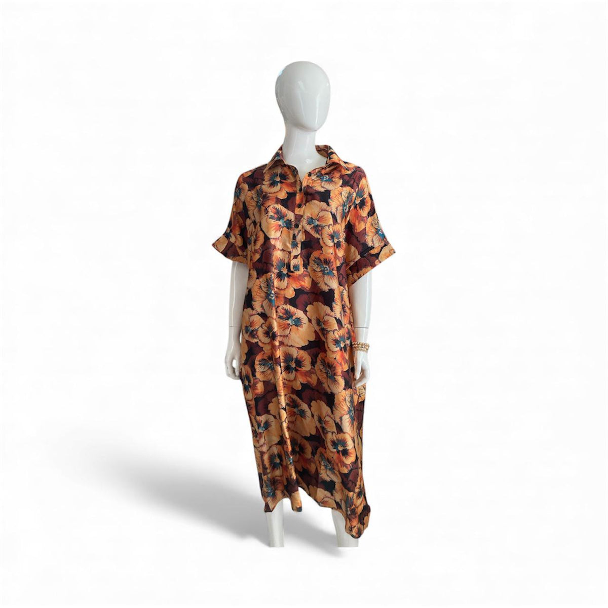 Tunic Orange Flower Dress