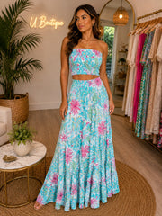 Summery maxi skirt set