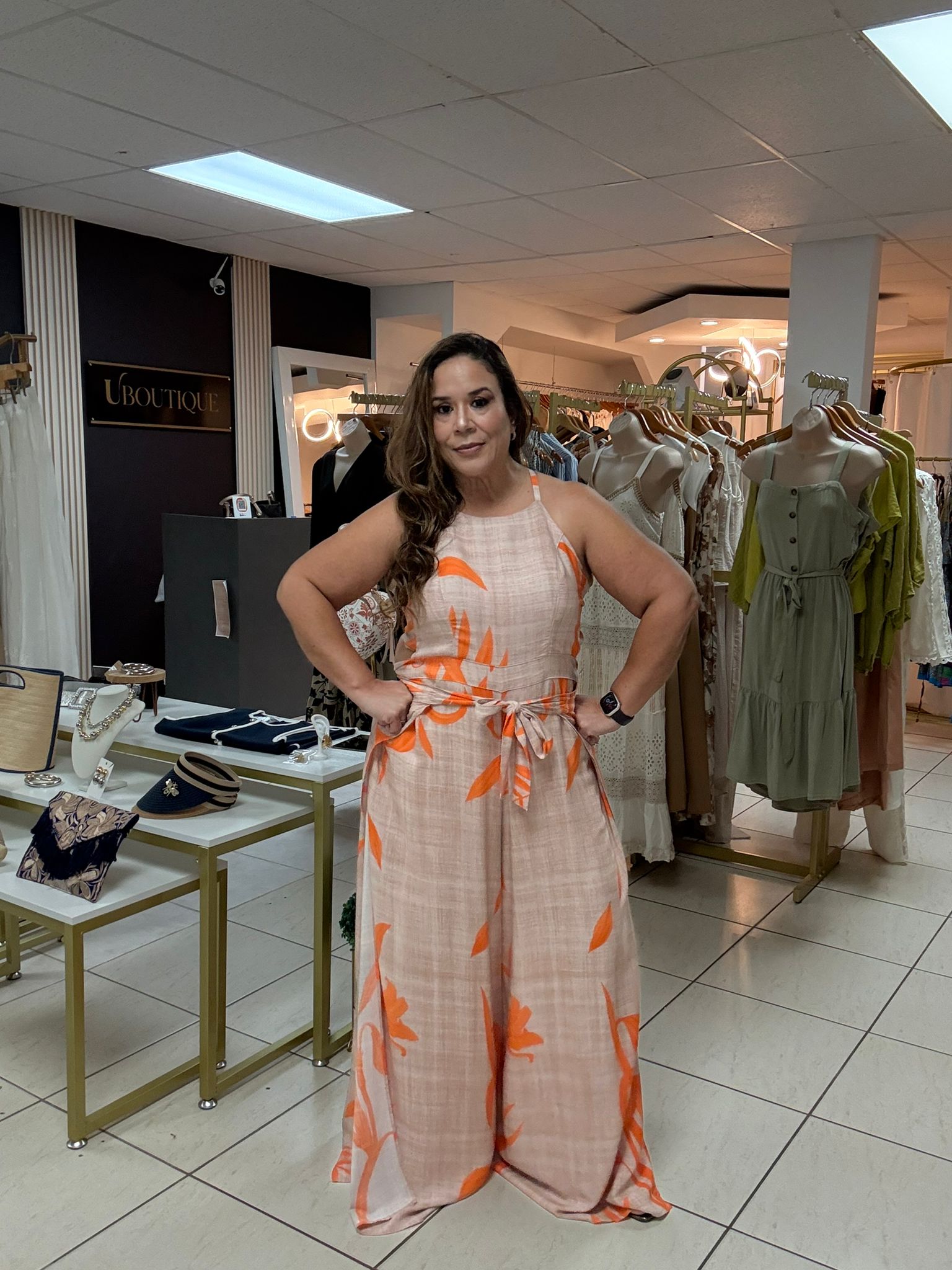 Leaf Jumpsuit orange