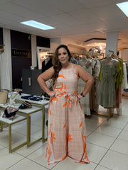 Leaf Jumpsuit orange