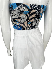 Blue scarf top