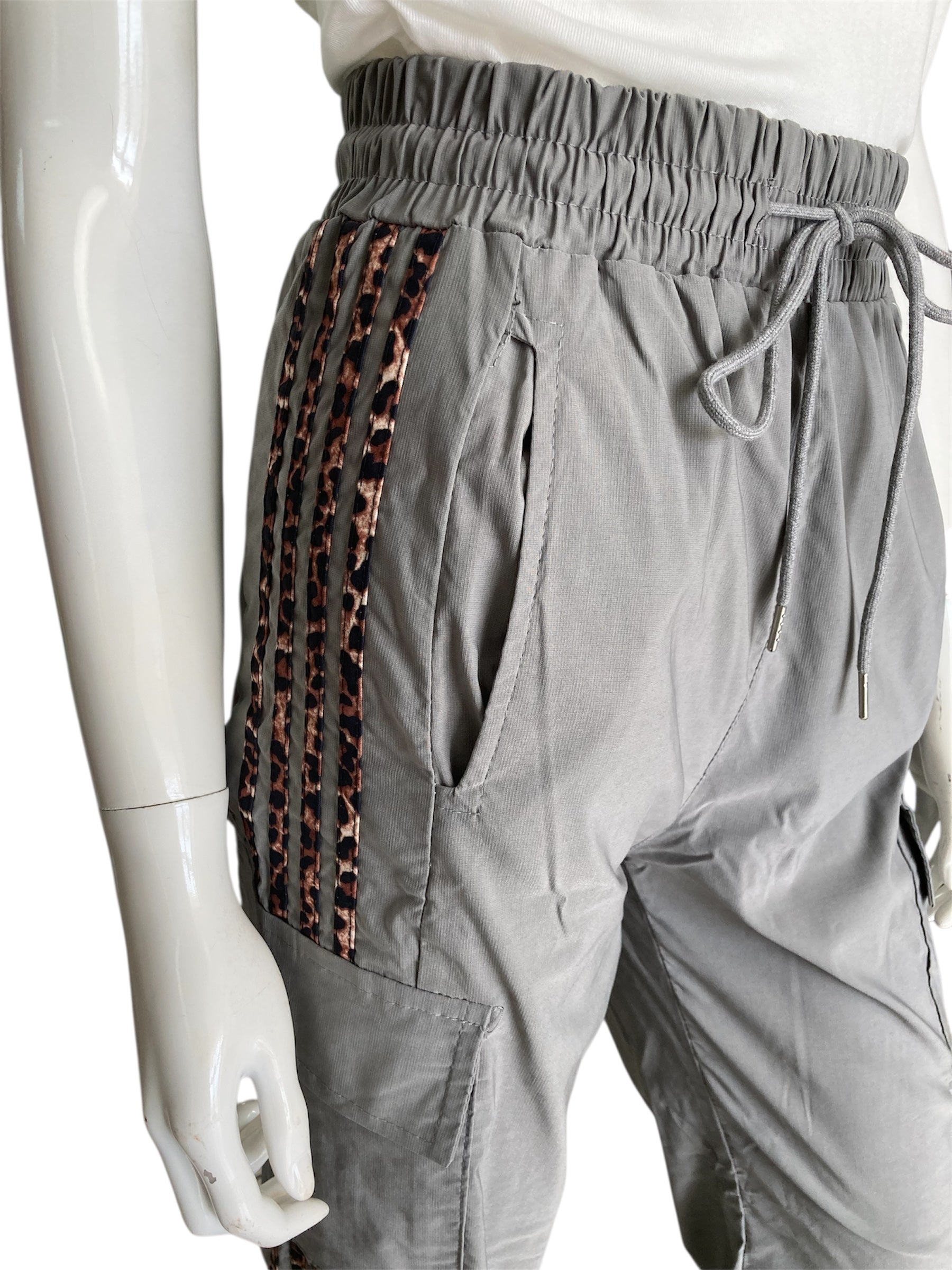 Grey & leopard cargo