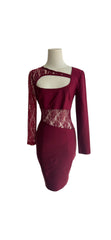 Wine short dress