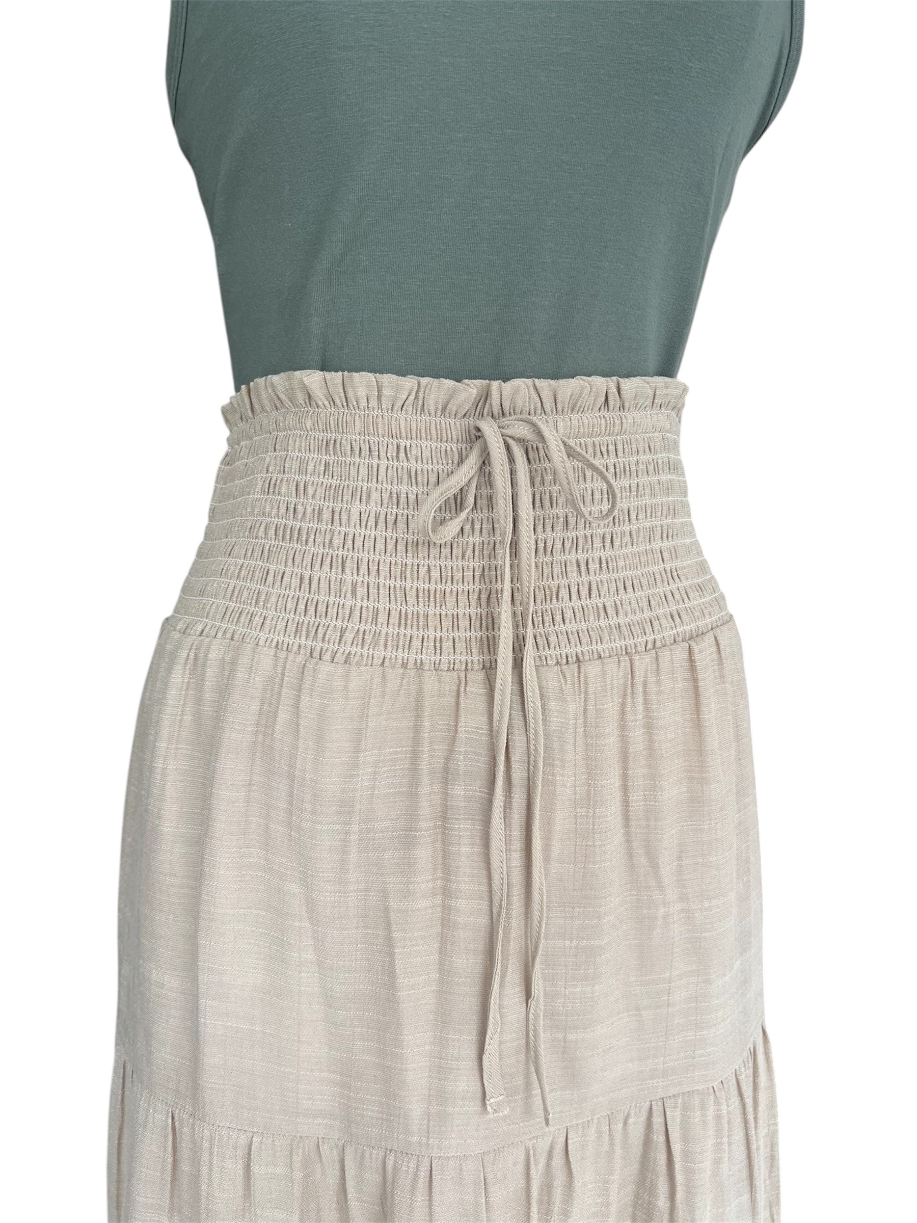 Créme long skirt