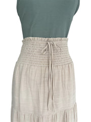 Créme long skirt