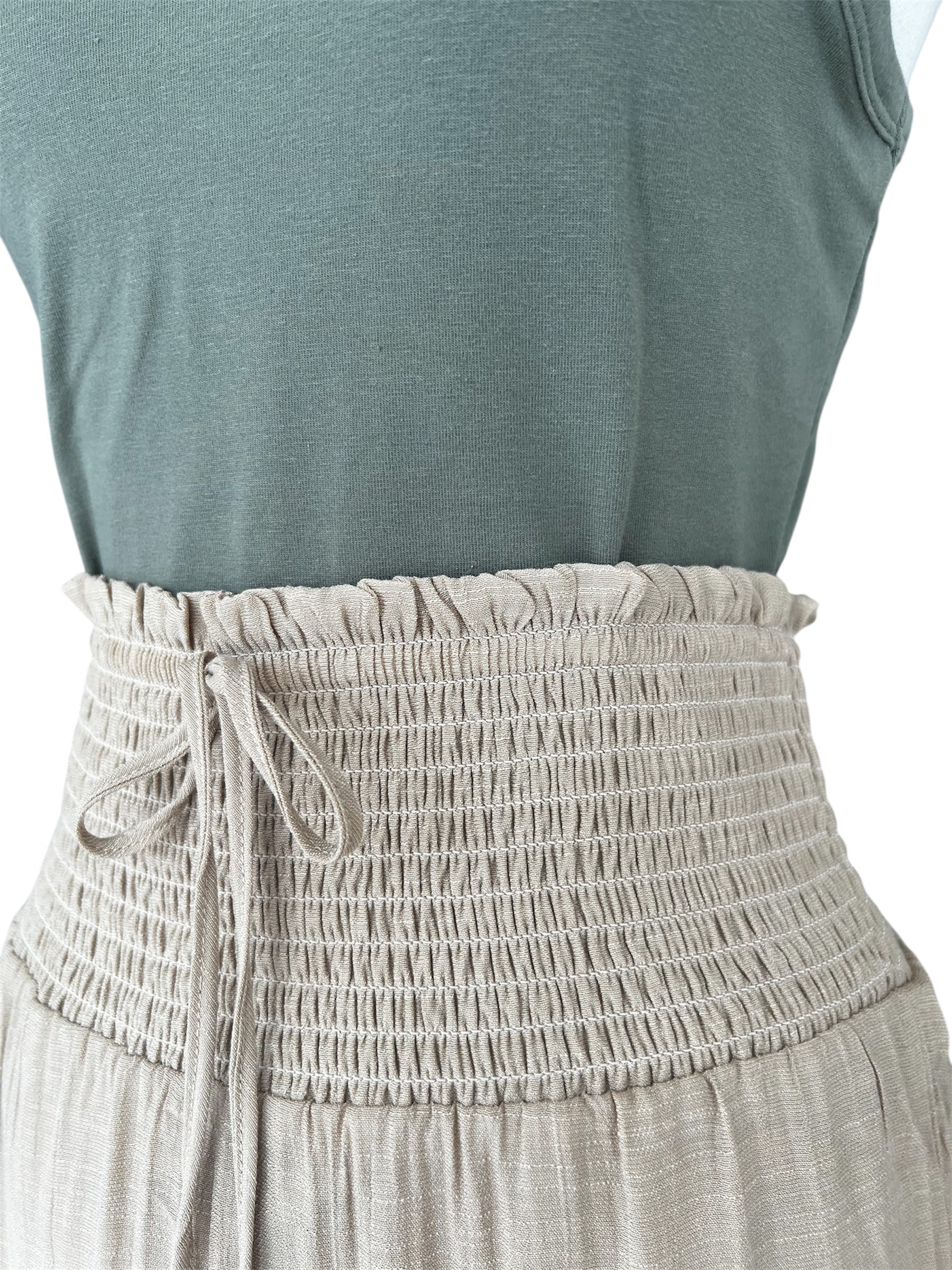 Créme long skirt