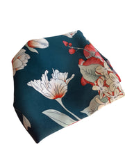 Navy floral Pañoleta