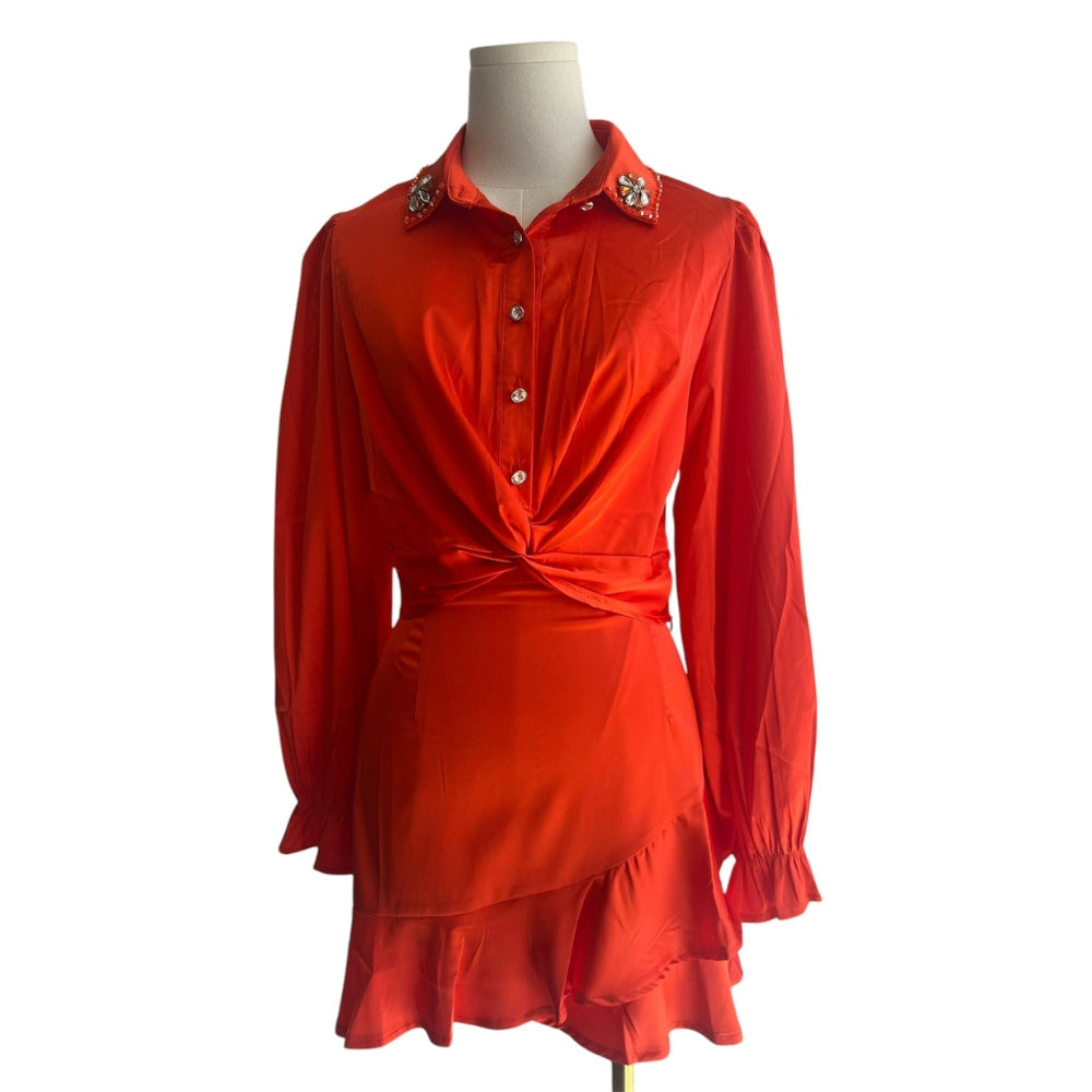 Orange Satin Set