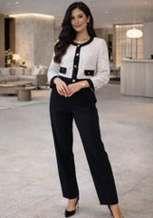 White and Black Blazer