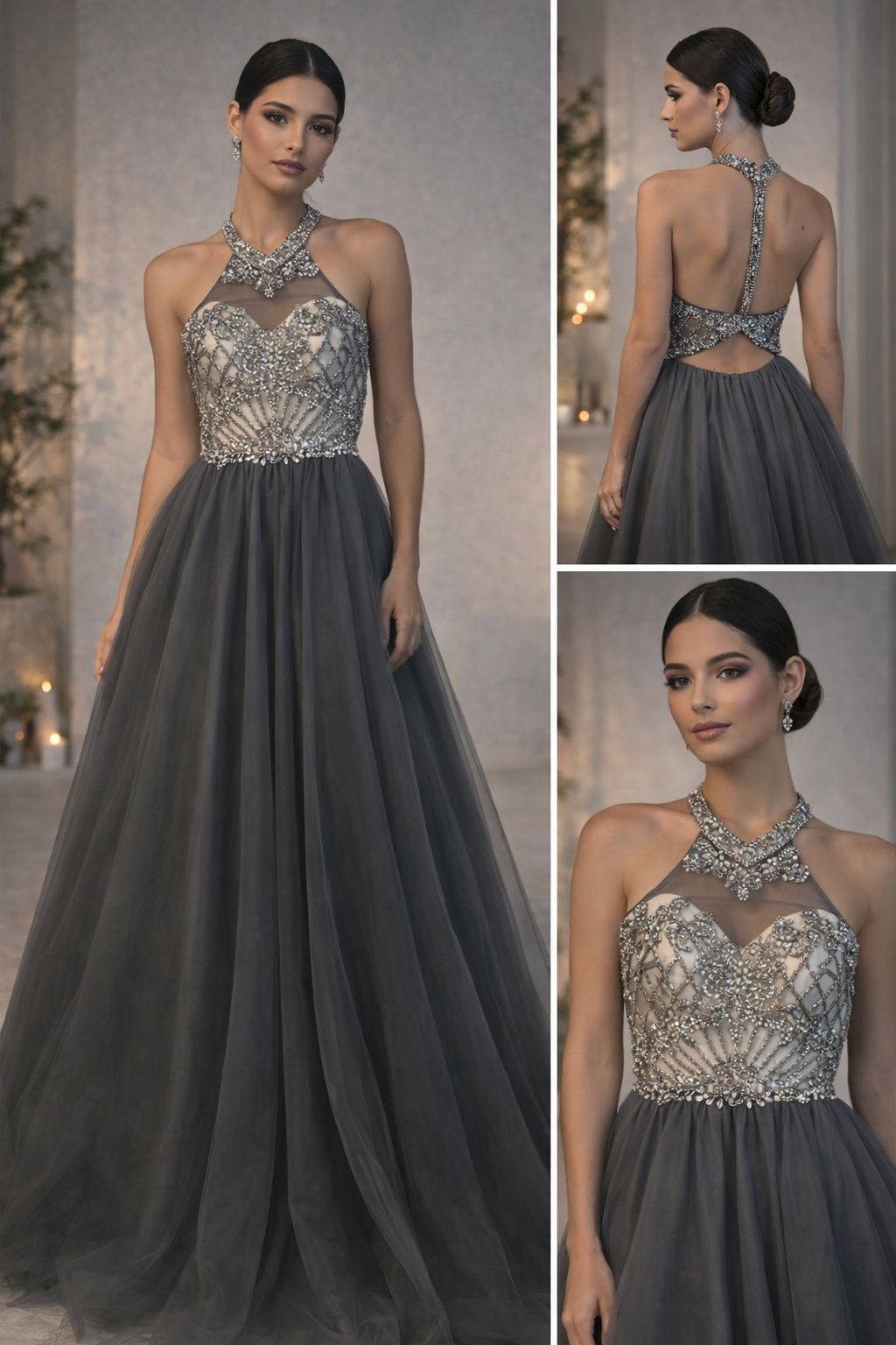 Grey Prom Dress